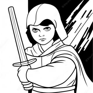 Brave Young Jedi in Action Coloring Page | Young Jedi Adventures coloring page