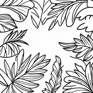 Colorful Palm Leaves Coloring Page | Palm Sunday coloring page