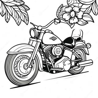 Harley Davidson Motorcycle Coloring Page | Harley Davidson coloring page