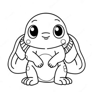 Cute Muto Character Coloring Page | Muto coloring page