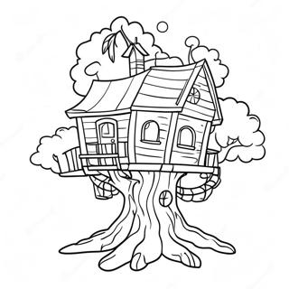 Magische Boomhut Kleurplaten