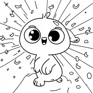 Colorful Confetti Celebration Coloring Page | Confetti coloring page