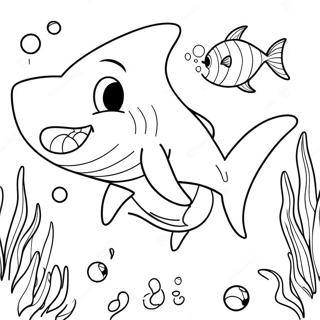 Playful Sharkdog Underwater Coloring Page | Sharkdog coloring page