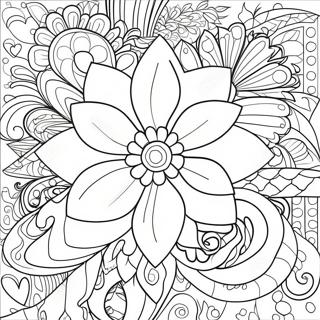 Flower Adult Coloring Page | Flower Adult coloring page