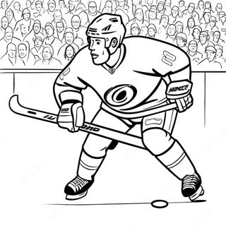 Carolina Hurricanes Player Skating Coloring Page | Carolina Hurricanes coloring page