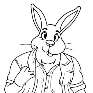 Bad Bunny Coloring Page | Bad Bunny coloring page