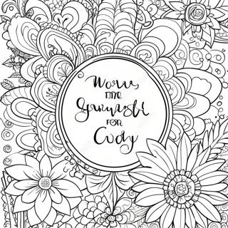Inspirational Quotes Coloring Page | Positive Messages coloring page
