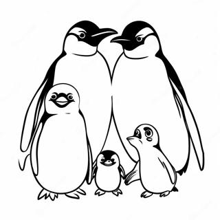 Penguin Family Coloring Page | Penguin Family coloring page