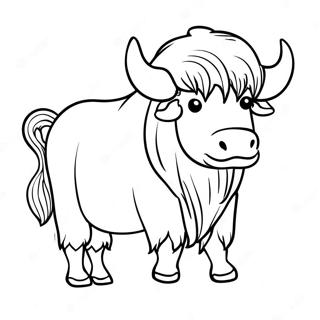 Yak Coloring Page | Yak coloring page