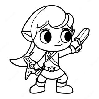 Toon Link Adventure Coloring Page | Toon Link coloring page