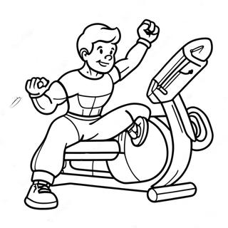 Workout Coloring Page for Kids | Workout coloring page