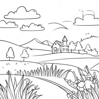 Heartland Landscape Coloring Page | Heartland coloring page