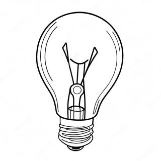 Glowing Light Bulb Coloring Page | Light Bulb coloring page