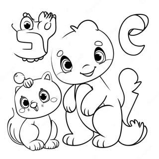 Colorful Alphabet Animals Tracing Sheet Coloring Page | Alphabet Tracing Sheet coloring page