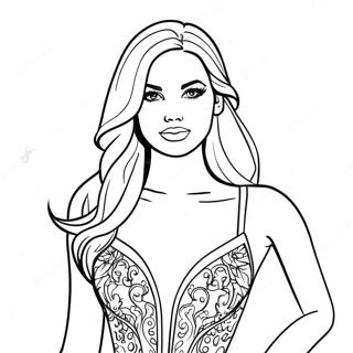 Top Model Fashionista Coloring Page | Top Model coloring page