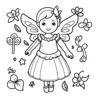 Fairy Paper Doll Coloring Page | Fairy Paper Doll coloring page