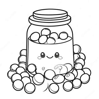 Colorful Skittles Candy Jar Coloring Page | Skittles coloring page