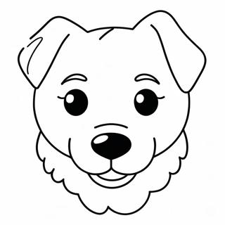 Cute Dog Face Coloring Page | Dog Face coloring page