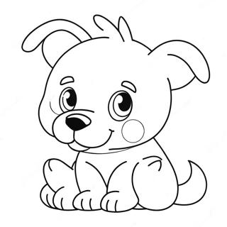 Playful Puppy Face Coloring Page | Dog Face coloring page
