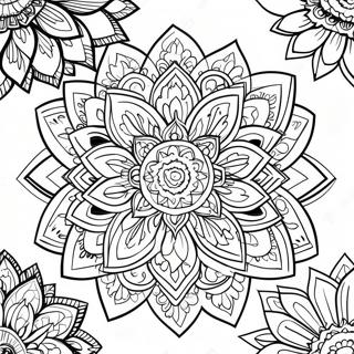 Lotus Flower Mandala Coloring Page | Lotus for Adults coloring page