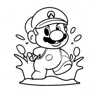 Ice Mario Coloring Page | Ice Mario coloring page