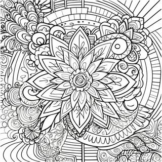 Fine Line Mandala Coloring Page | Fine Line coloring page