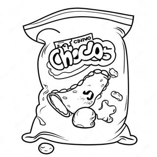 Hot Cheetos Bag Coloring Page | Hot Cheetos Clipart coloring page