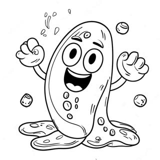 Spicy Hot Cheetos Cartoon Character Coloring Page | Hot Cheetos Clipart coloring page