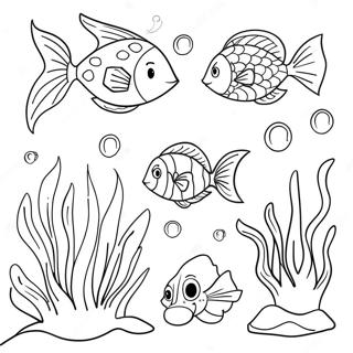 Underwater Scene Coloring Page | Underwater coloring page