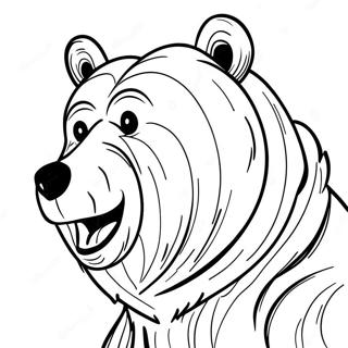 Scary Bear Coloring Page | Scary Bear coloring page