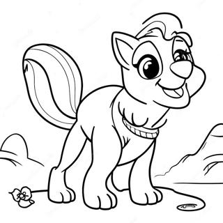 Skye in a Colorful Adventure Coloring Page | Skye coloring page