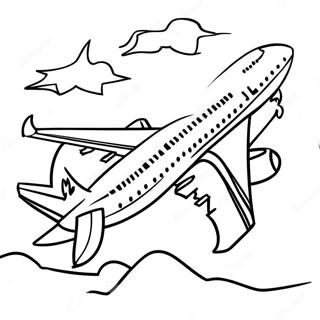 Colorful Southwest Airlines Plane Coloring Page | Southwest Airlines coloring page