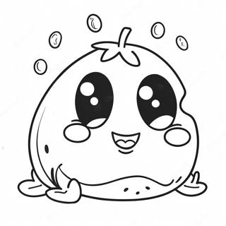 Cute Cartoon Beans Coloring Page | Beans coloring page