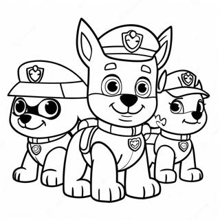 Paw Patrol Halloween Målarbild | Paw Patrol Halloween målarbild