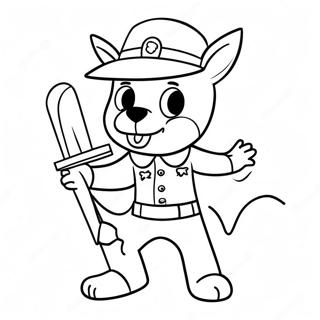 Chase i Spöklik Kostym Målarbild | Paw Patrol Halloween målarbild