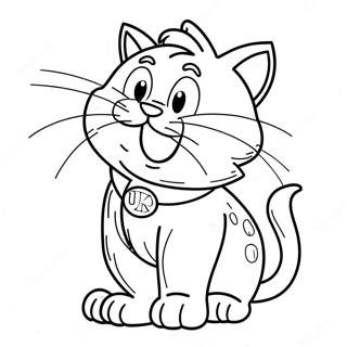 Fröhlicher Wildkatze der Universität von Kentucky Ausmalbild | Universität von Kentucky Ausmalbild