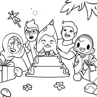 Epic Fortnite Birthday Party Coloring Page | Fortnite Birthday coloring page