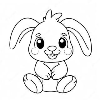 Cute Jellycat Bunny Coloring Page | Jellycat coloring page