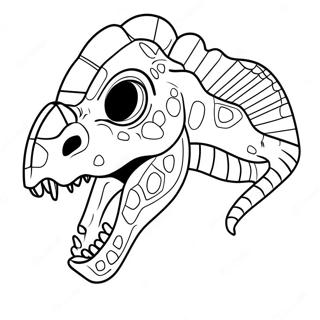 Dinosaur Mask Coloring Page | Dinosaur Mask coloring page