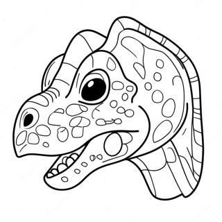 Colorful Dinosaur Mask Coloring Page | Dinosaur Mask coloring page