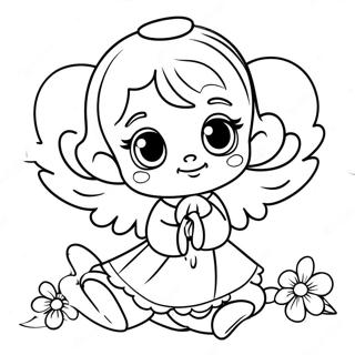 Precious Moments Angel Coloring Page | Precious Moments Angel coloring page