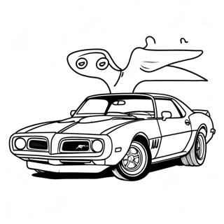 Trans Am Classic Car Coloring Page | Trans Am coloring page