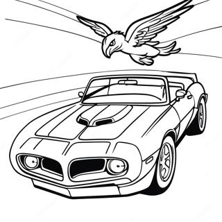 Trans Am Racing Scene Coloring Page | Trans Am coloring page