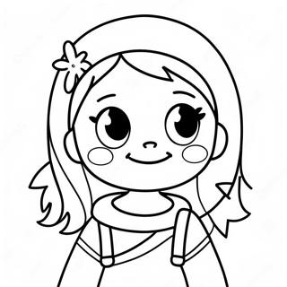 Adventurous Cartoon Girl Coloring Page | Cartoon Girl coloring page