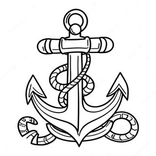 Unique Anchor Coloring Page | Unique Anchor for Adults coloring page