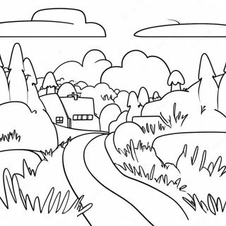 Sweden Landscape Coloring Page | Sweden coloring page