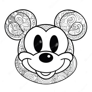 Mickey Mouse Tattoo Coloring Page | Disney Tattoo coloring page