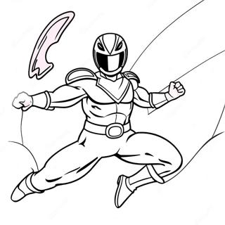 Vaaleanpunainen Power Ranger Värityskuvat