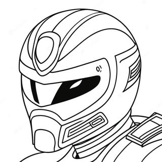 Pink Power Ranger with Helmet Coloring Page | Pink Power Ranger coloring page