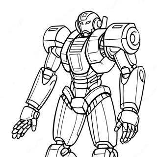 Shinji Ikari in Mech Suit Coloring Page | Evangelion coloring page